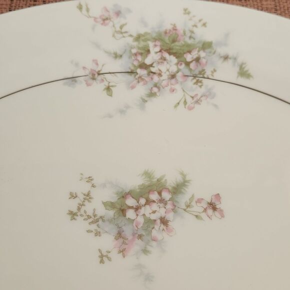 Elegant Theodore Haviland Apple Blossom Floral Platter 15" x 12" - Picture 3 of 7